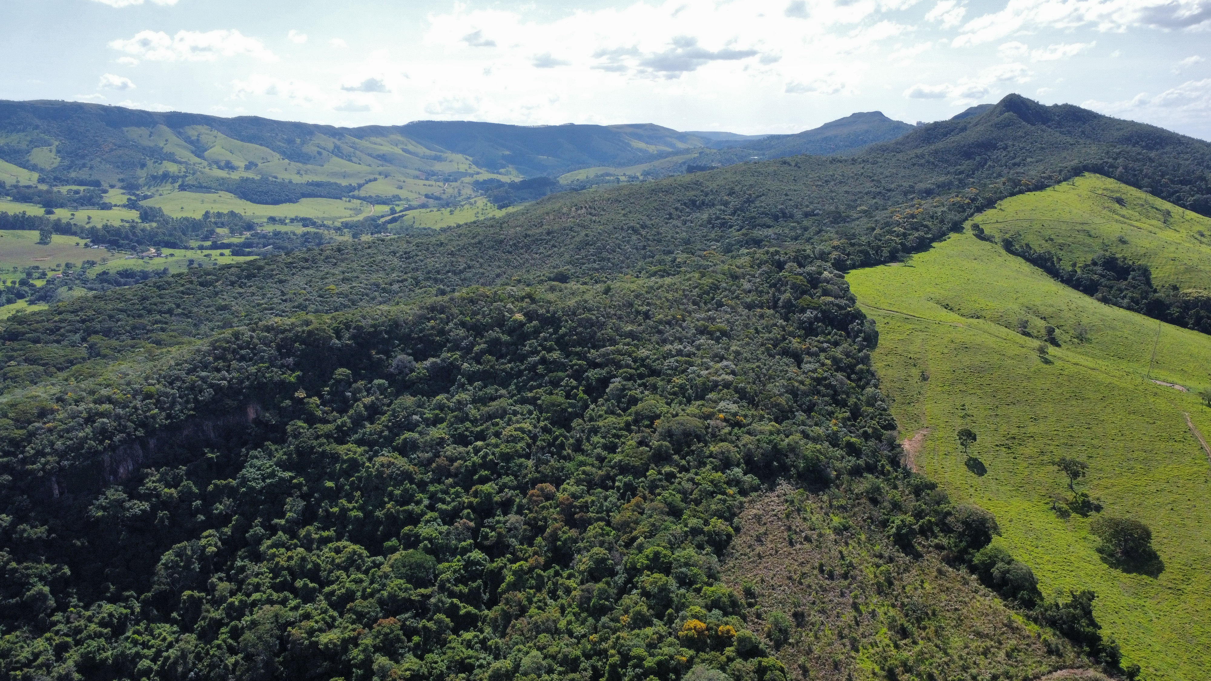 Aerial panorama of Bardos property — Serra da Canastra, Brazil